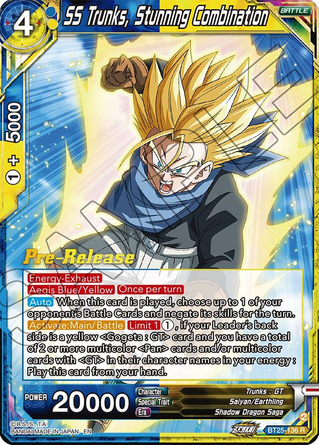 SS Trunks, Stunning Combination (BT25-136) [Legend of the Dragon Balls Prerelease Promos] | Good Games Adelaide SA