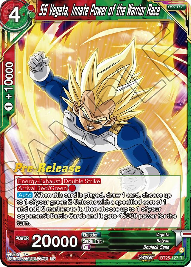 SS Vegeta, Innate Power of the Warrior Race (BT25-127) [Legend of the Dragon Balls Prerelease Promos] | Good Games Adelaide SA
