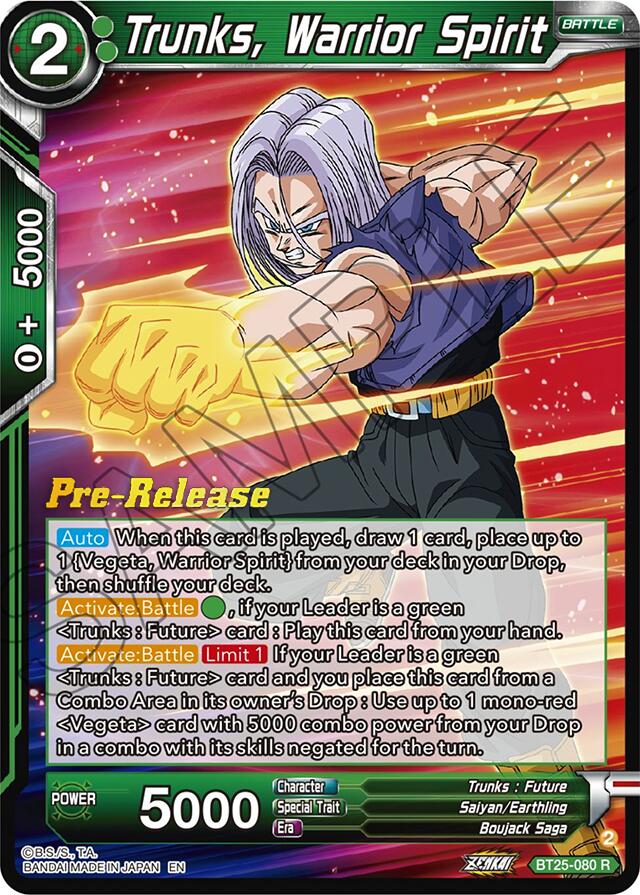Trunks, Warrior Spirit (BT25-080) [Legend of the Dragon Balls Prerelease Promos] | Good Games Adelaide SA