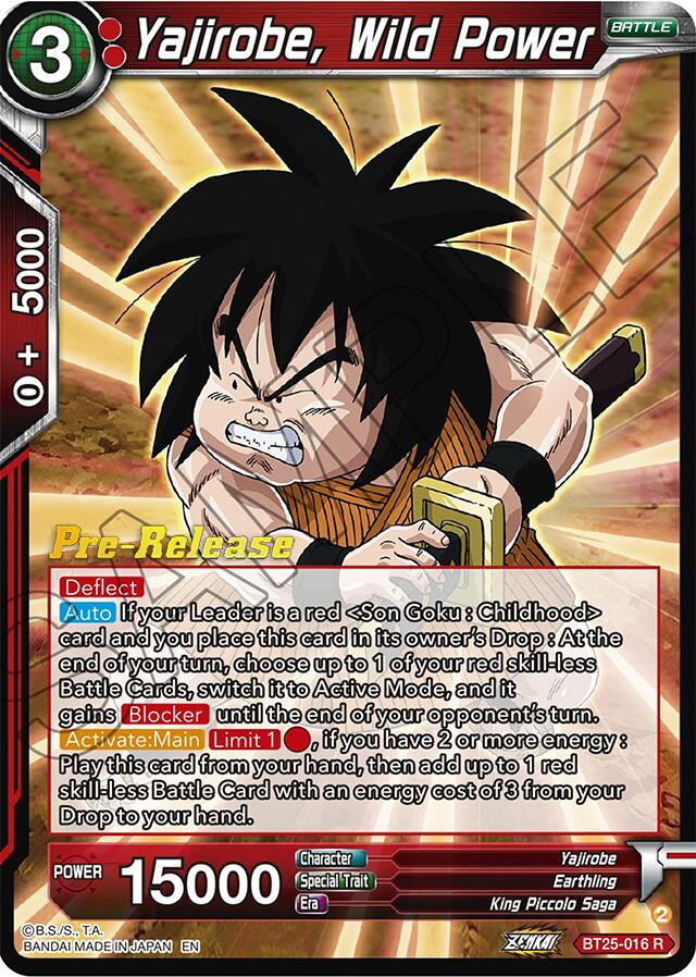 Yajirobe, Wild Power (BT25-016) [Legend of the Dragon Balls Prerelease Promos] | Good Games Adelaide SA