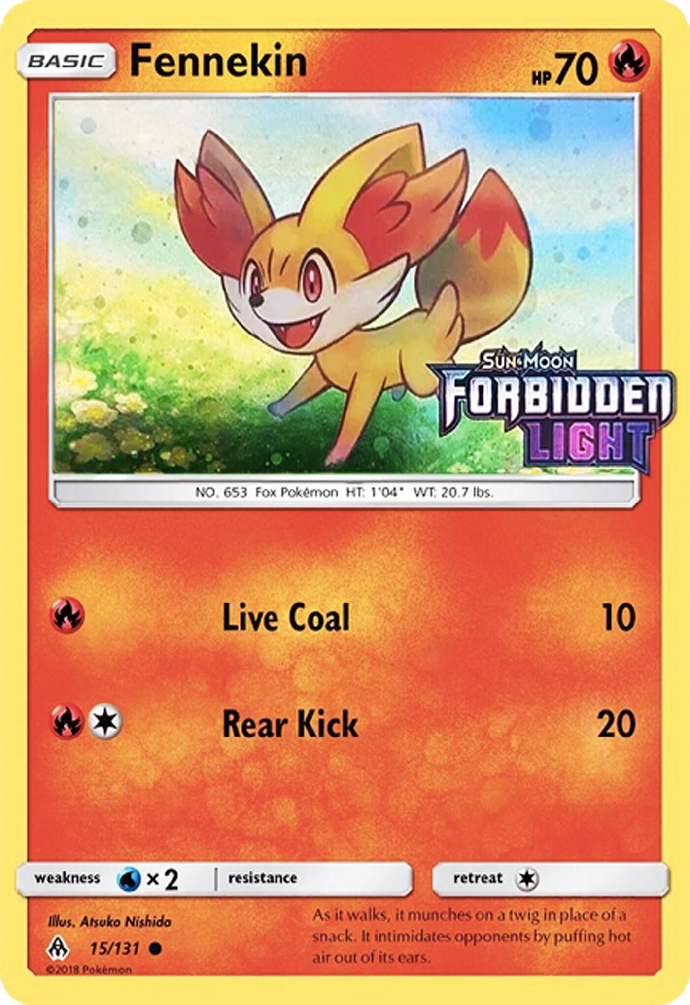 Fennekin (15/131) (Cosmos Holo) (Toys R' Us Promo) [Sun & Moon: Forbidden Light] | Good Games Adelaide SA
