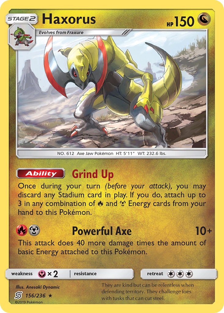 Haxorus (156/236) [Sun & Moon: Unified Minds] | Good Games Adelaide SA