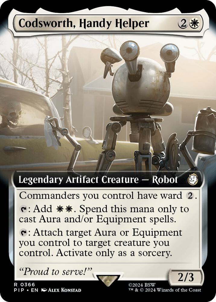Codsworth Handy Helper Extended Art 366 (Universes Beyond: Fallout)  | Good Games Adelaide SA