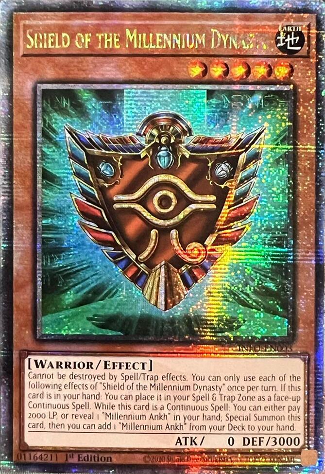 Shield of the Millennium Dynasty (Quarter Century Secret Rare) [INFO-EN003] Quarter Century Secret Rare | Good Games Adelaide SA