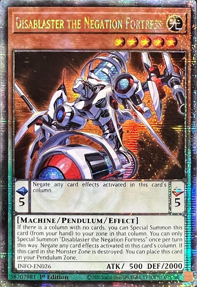 Disablaster the Negation Fortress (Quarter Century Secret Rare) [INFO-EN026] Quarter Century Secret Rare | Good Games Adelaide SA