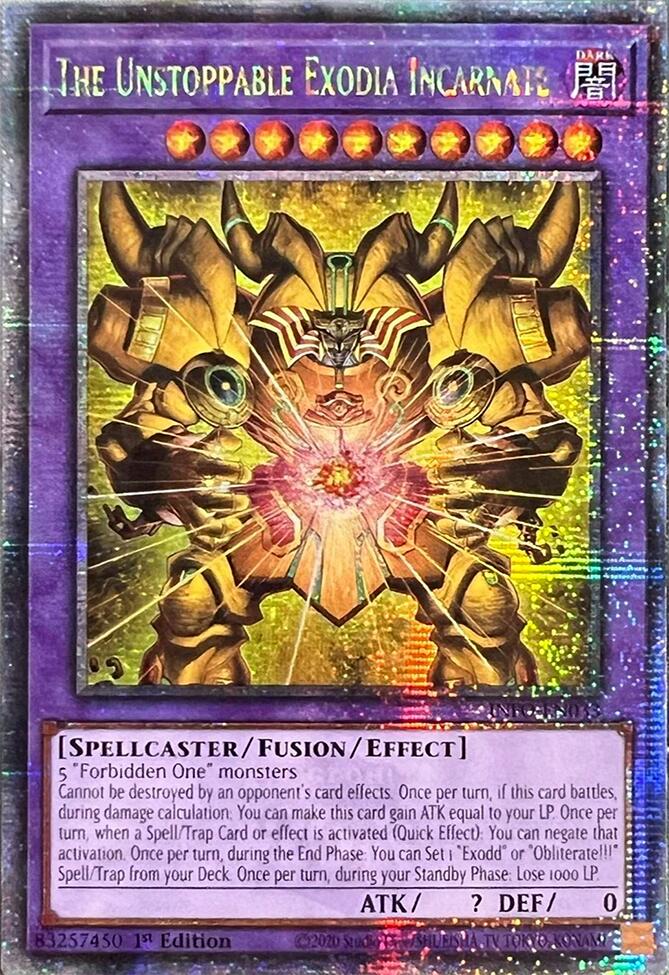 The Unstoppable Exodia Incarnate (Quarter Century Secret Rare) [INFO-EN033] Quarter Century Secret Rare | Good Games Adelaide SA