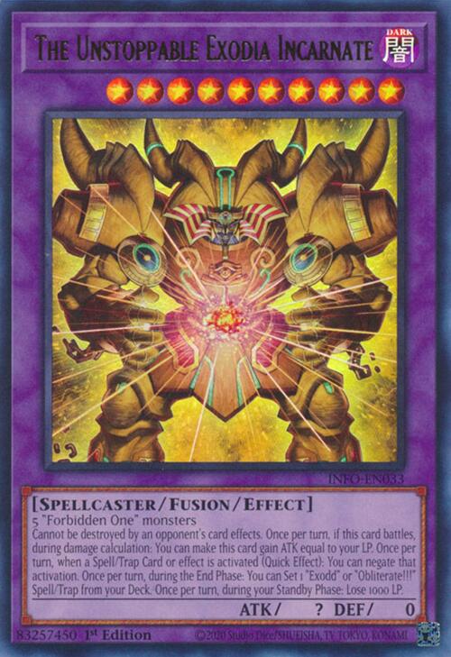 The Unstoppable Exodia Incarnate [INFO-EN033] Ultra Rare | Good Games Adelaide SA