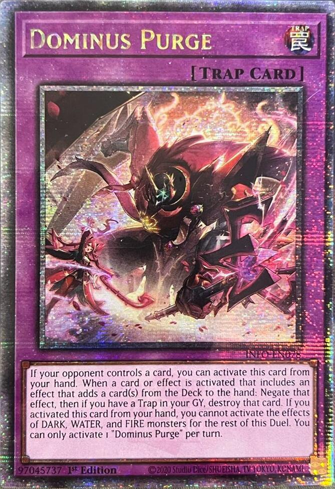 Dominus Purge (Quarter Century Secret Rare) [INFO-EN078] Quarter Century Secret Rare | Good Games Adelaide SA