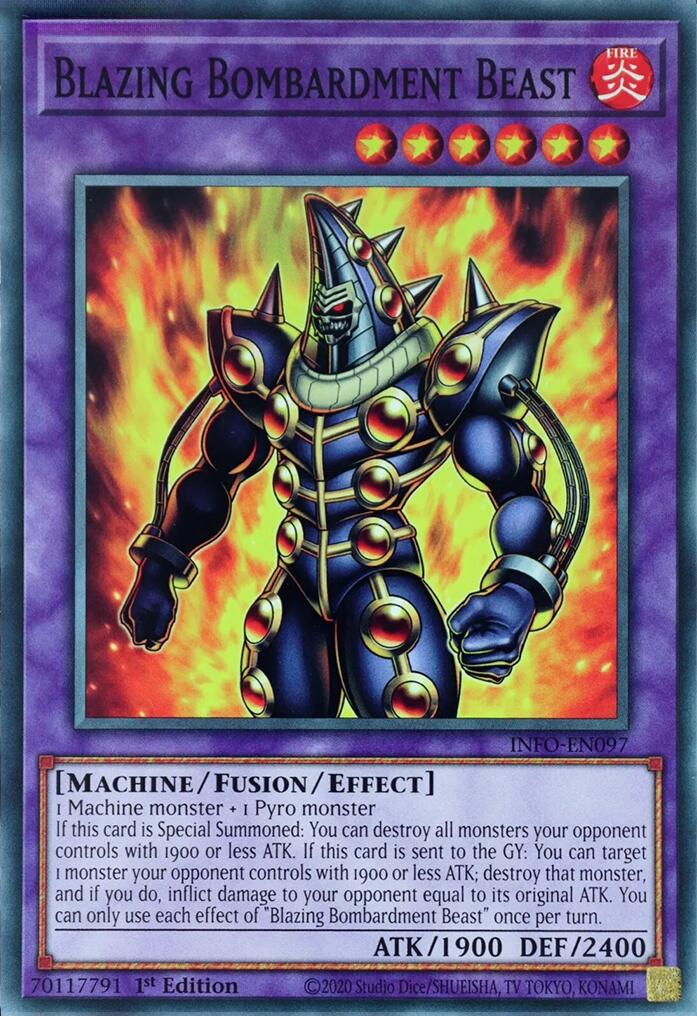 Blazing Bombardment Beast [INFO-EN097] Common | Good Games Adelaide SA