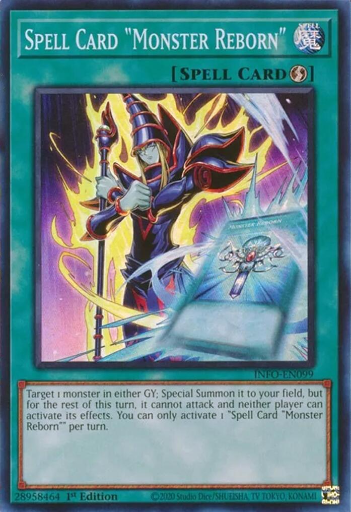 Spell Card "Monster Reborn" [INFO-EN099] Super Rare | Good Games Adelaide SA