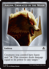 Wolf (0018) // Emblem - Arlinn, Embraces by the Moon Double-Sided Token [Innistrad Remastered Tokens] | Good Games Adelaide SA