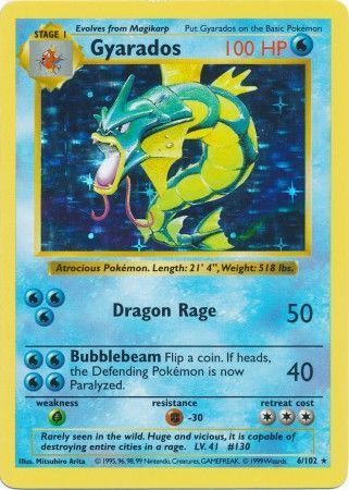 Gyarados (6/102) [Base Set Shadowless Unlimited] | Good Games Adelaide SA