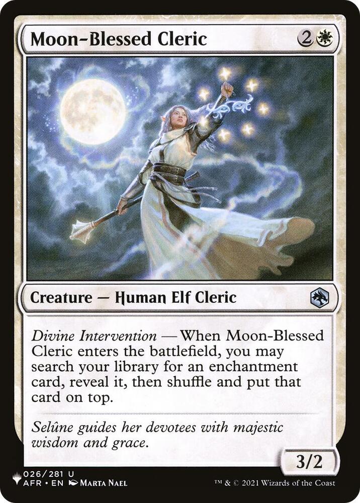 Moon Blessed Cleric 026/281 (The List Reprints)  | Good Games Adelaide SA