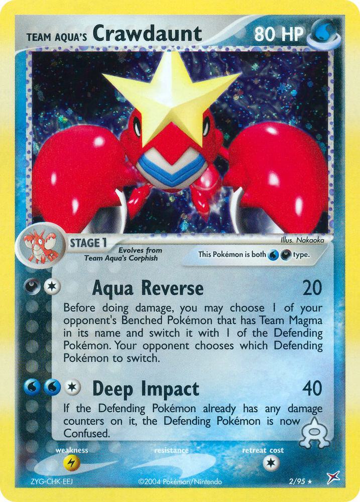Team Aqua's Crawdaunt 2/95 (Team Magma vs Team Aqua)  - Reverse Holofoil | Good Games Adelaide SA