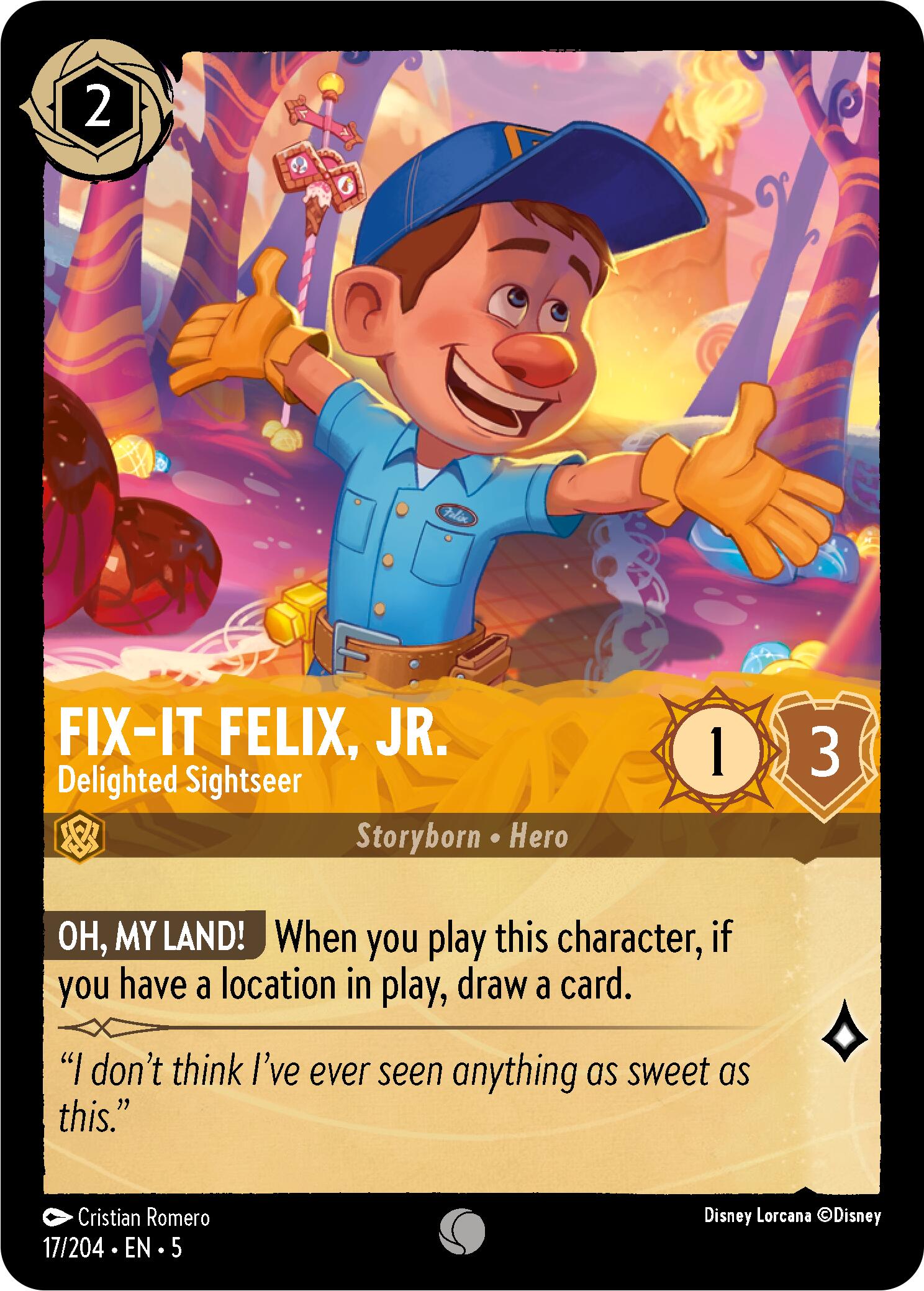 Fix-It Felix, Jr. - Delighted Sightseer (17/204) [Shimmering Skies] | Good Games Adelaide SA