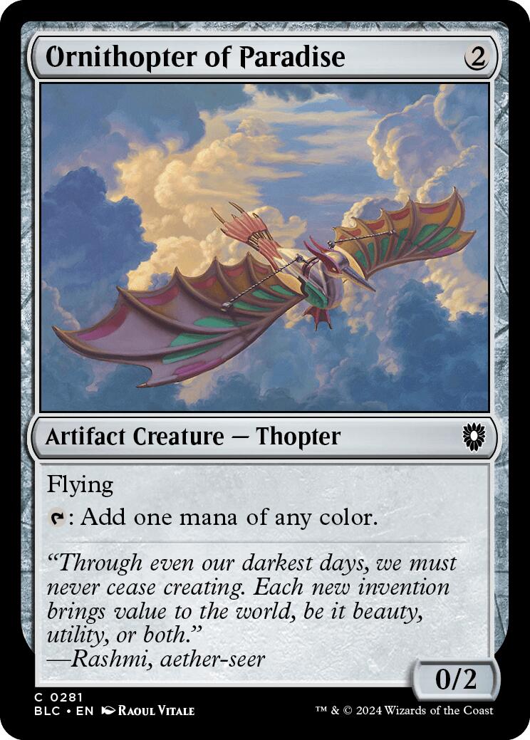 Ornithopter of Paradise [Bloomburrow Commander] | Good Games Adelaide SA