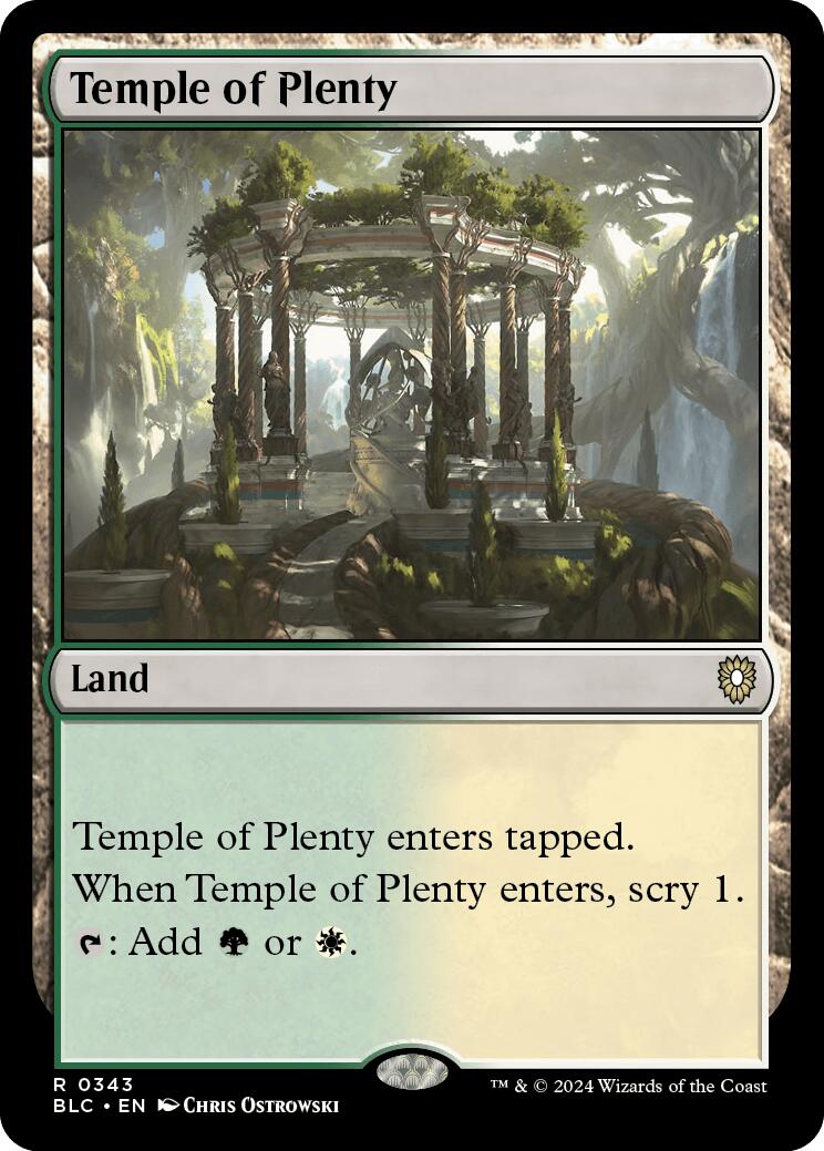 Temple of Plenty [Bloomburrow Commander] | Good Games Adelaide SA