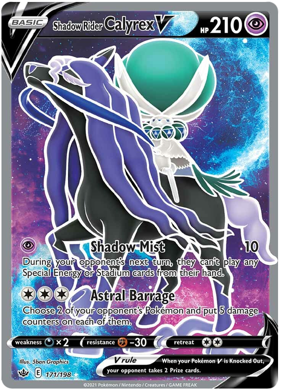 Shadow Rider Calyrex V (171/198) [Sword & Shield: Chilling Reign] | Good Games Adelaide SA