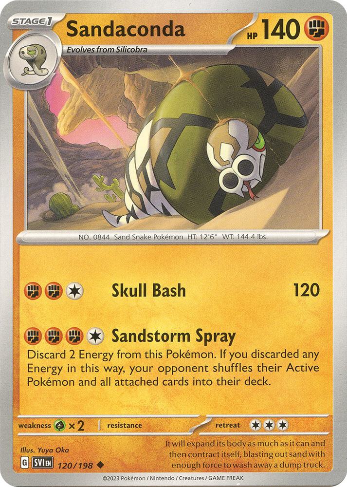 Sandaconda 120/198 (SV01: Scarlet & Violet Base Set)  | Good Games Adelaide SA