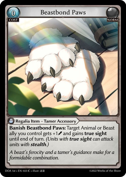 Beastbond Paws (025) [Dawn of Ashes: 1st Edition] | Good Games Adelaide SA