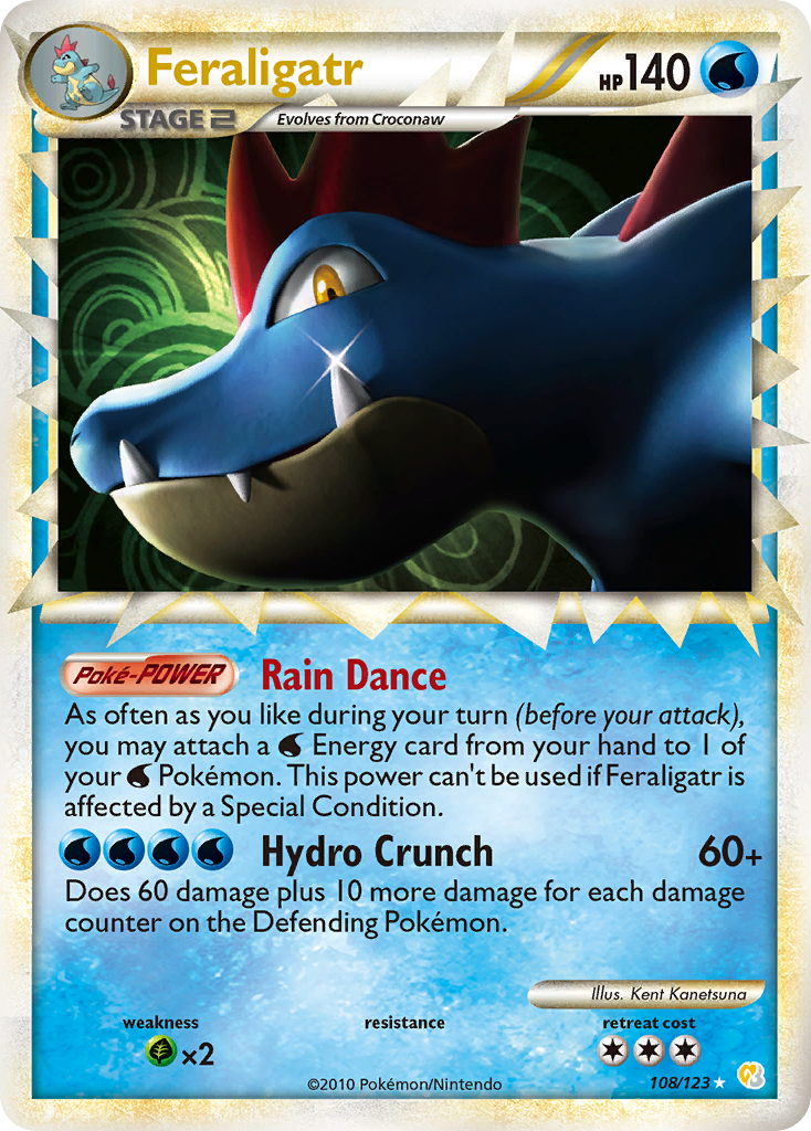 Feraligatr (108/123) [HeartGold & SoulSilver: Base Set] | Good Games Adelaide SA