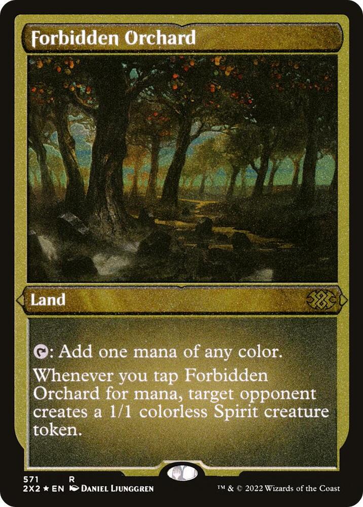 Forbidden Orchard Foil Etched 571 (Double Masters 2022)  - Foil | Good Games Adelaide SA