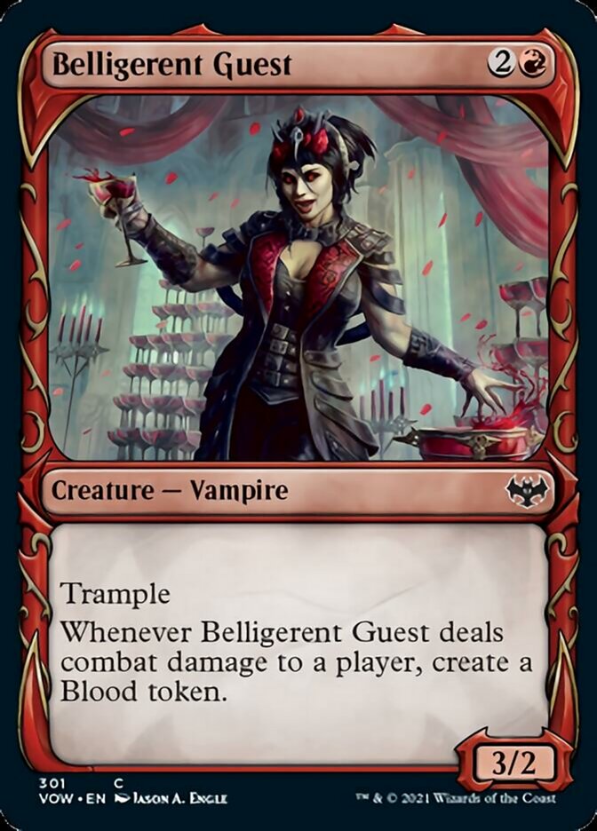 Belligerent Guest (Showcase Fang Frame) [Innistrad: Crimson Vow] | Good Games Adelaide SA