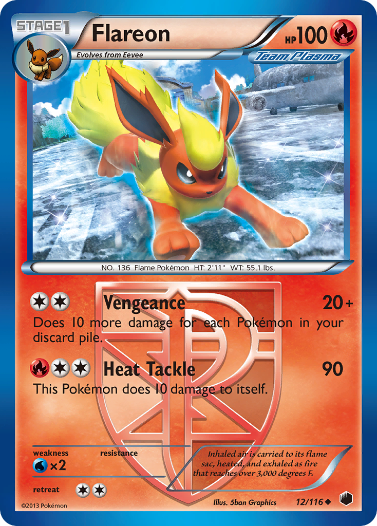 Flareon (12/116) [Black & White: Plasma Freeze] | Good Games Adelaide SA