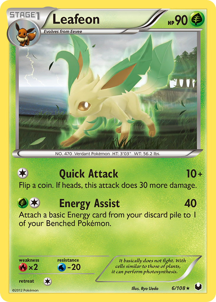 Leafeon (6/108) [Black & White: Dark Explorers] | Good Games Adelaide SA