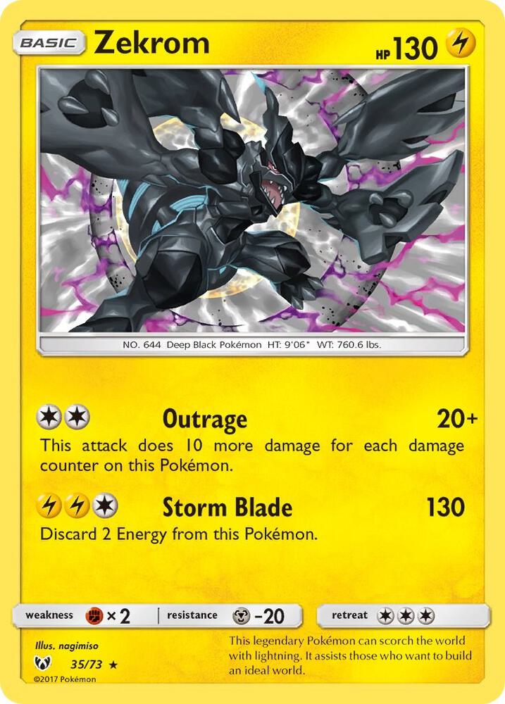 Zekrom 35/73 (Shining Legends)  - Holofoil | Good Games Adelaide SA