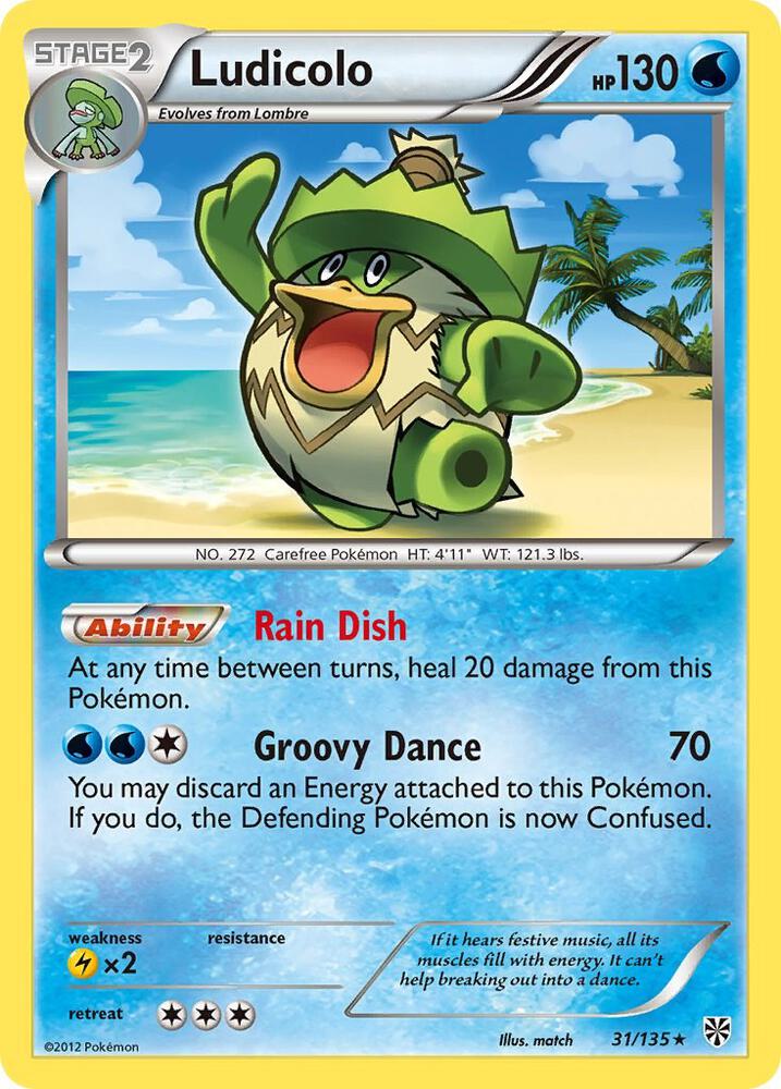 Ludicolo 31/135 (Plasma Storm)  - Reverse Holofoil | Good Games Adelaide SA