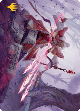Magic Missile Art Card Gold Stamped 48 (Art Series: Adventures in the Forgotten Realms)  | Good Games Adelaide SA