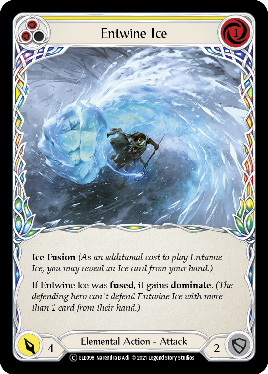 Entwine Ice (Yellow) [U-ELE098] Unlimited Rainbow Foil | Good Games Adelaide SA