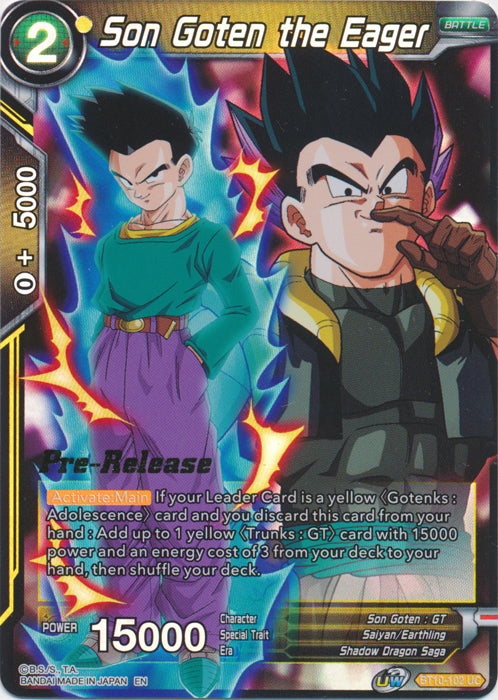 Son Goten the Eager (BT10-102) [Rise of the Unison Warrior Prerelease Promos] | Good Games Adelaide SA