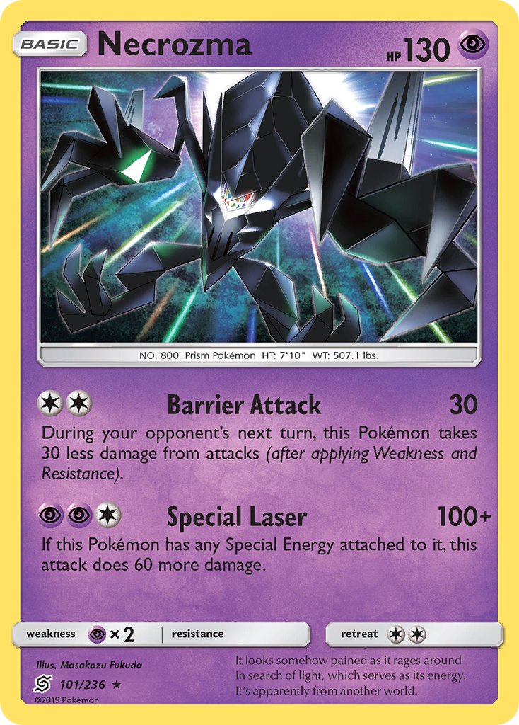 Necrozma (101/236) (Cracked Ice Holo) (Theme Deck Exclusive) [Sun & Moon: Unified Minds] | Good Games Adelaide SA