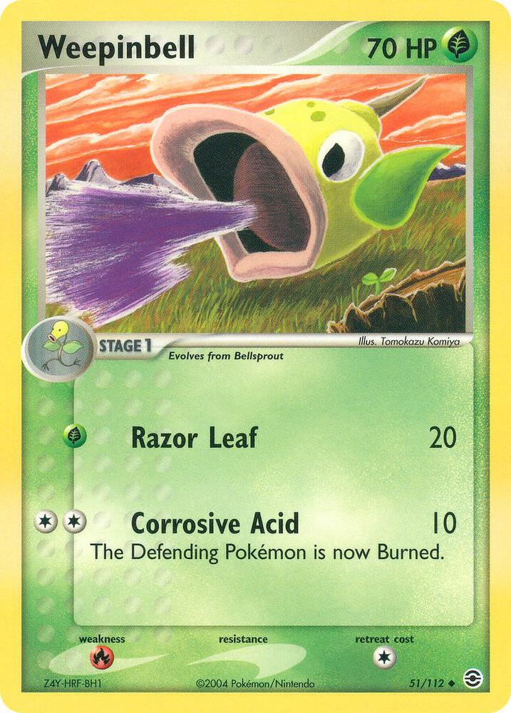 Weepinbell 51/112 (FireRed & LeafGreen)  - Reverse Holofoil | Good Games Adelaide SA