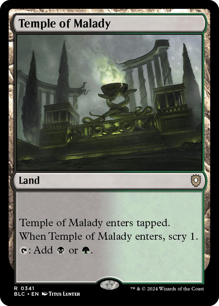 Temple of Malady [Bloomburrow Commander] | Good Games Adelaide SA