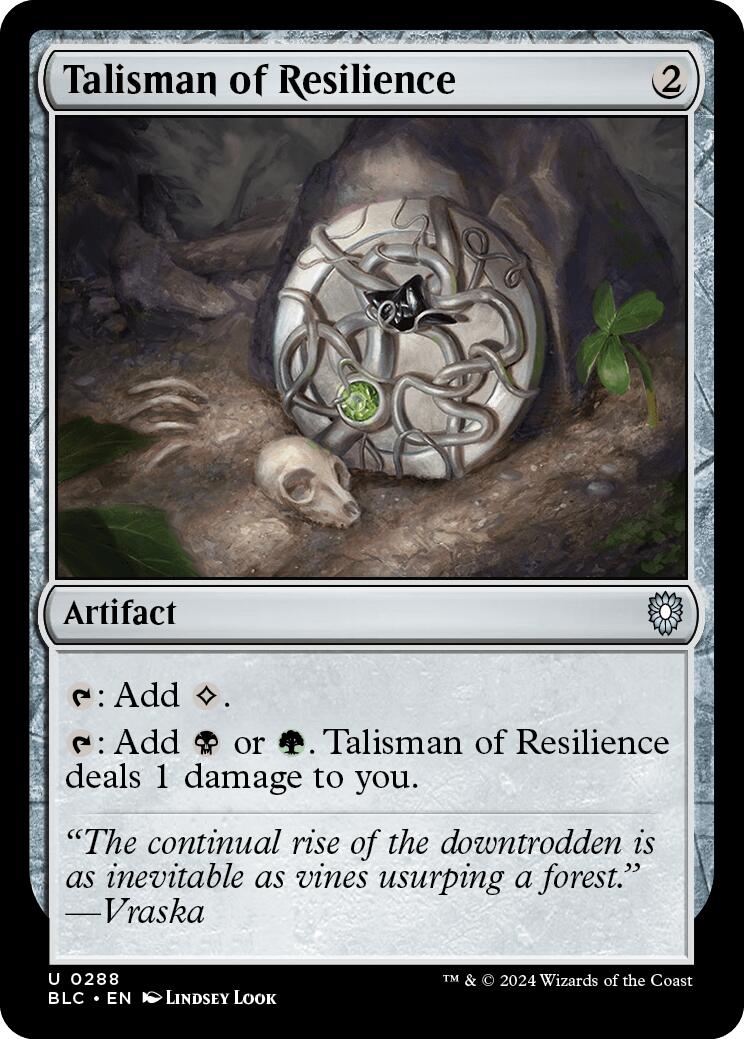 Talisman of Resilience [Bloomburrow Commander] | Good Games Adelaide SA