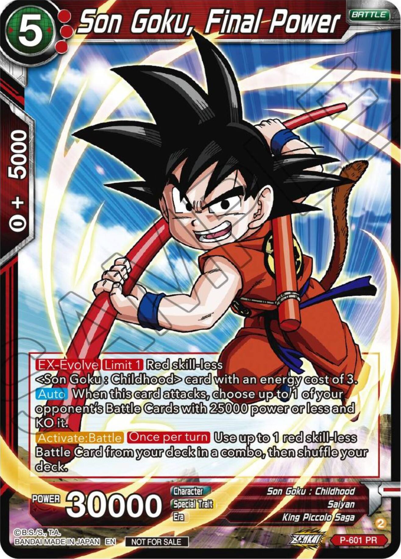 Son Goku, Final Power (Tournament Pack Vol. 8) (P-601) [Promotion Cards] | Good Games Adelaide SA