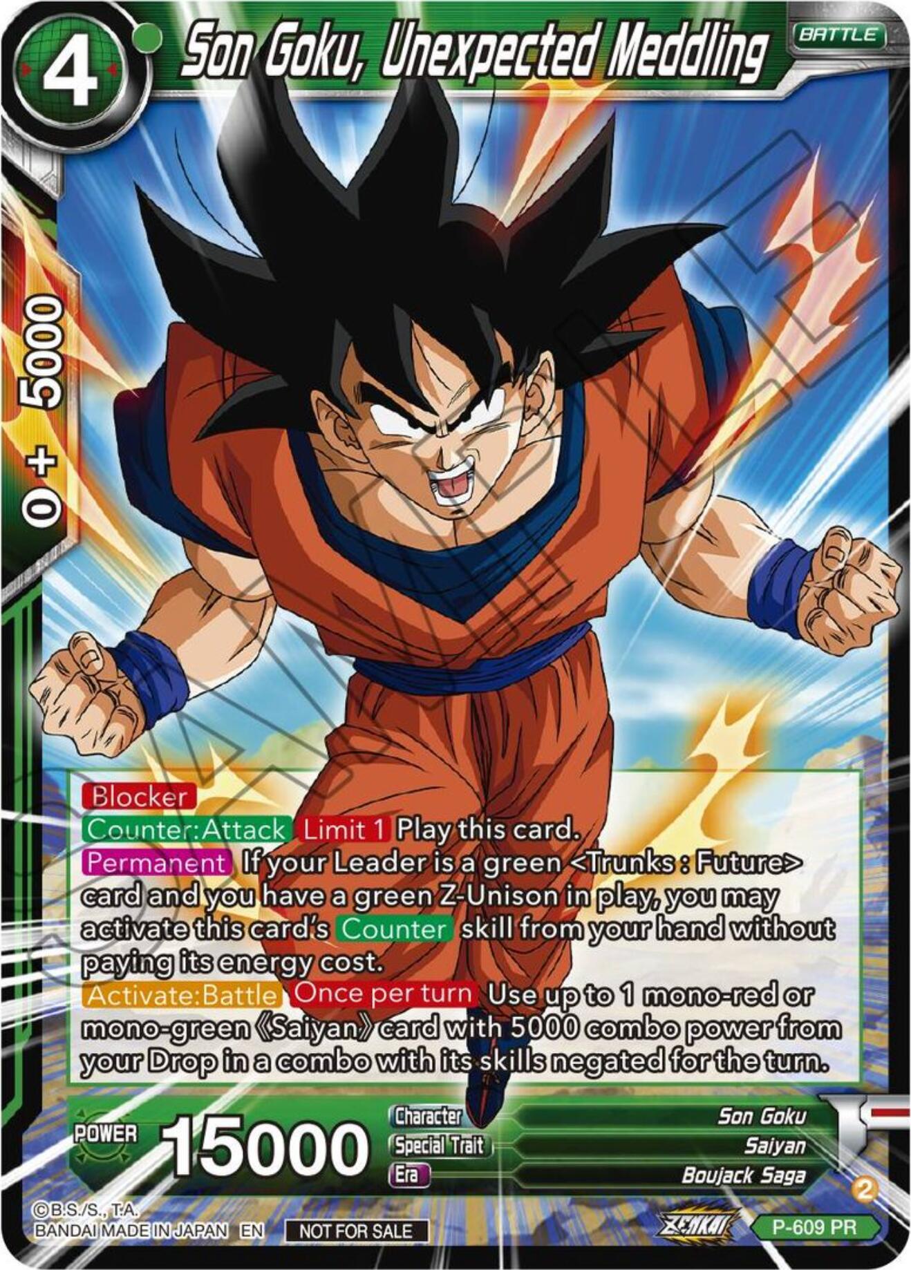 Son Goku, Unexpected Meddling (Tournament Pack Vol. 8) (P-609) [Promotion Cards] | Good Games Adelaide SA