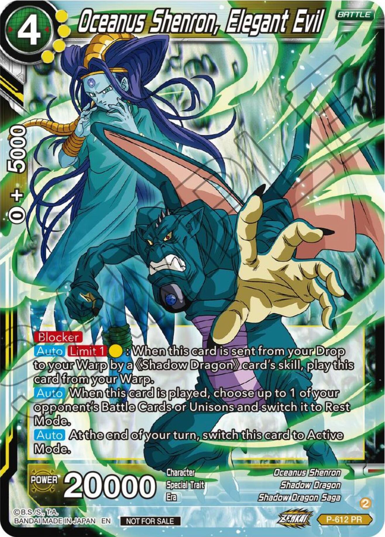 Oceanus Shenron, Elegant Evil (Tournament Pack Vol. 8) (P-612) [Promotion Cards] | Good Games Adelaide SA