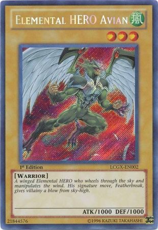 Elemental HERO Avian (Alternate Art) [LCGX-EN002] Secret Rare | Good Games Adelaide SA