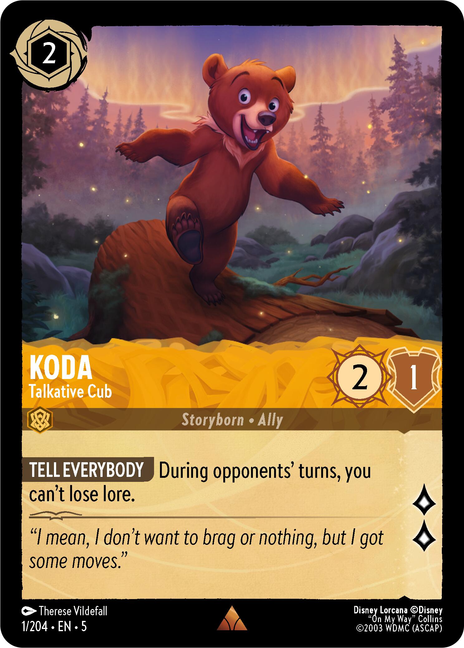 Koda - Talkative Cub (1/204) [Shimmering Skies] | Good Games Adelaide SA