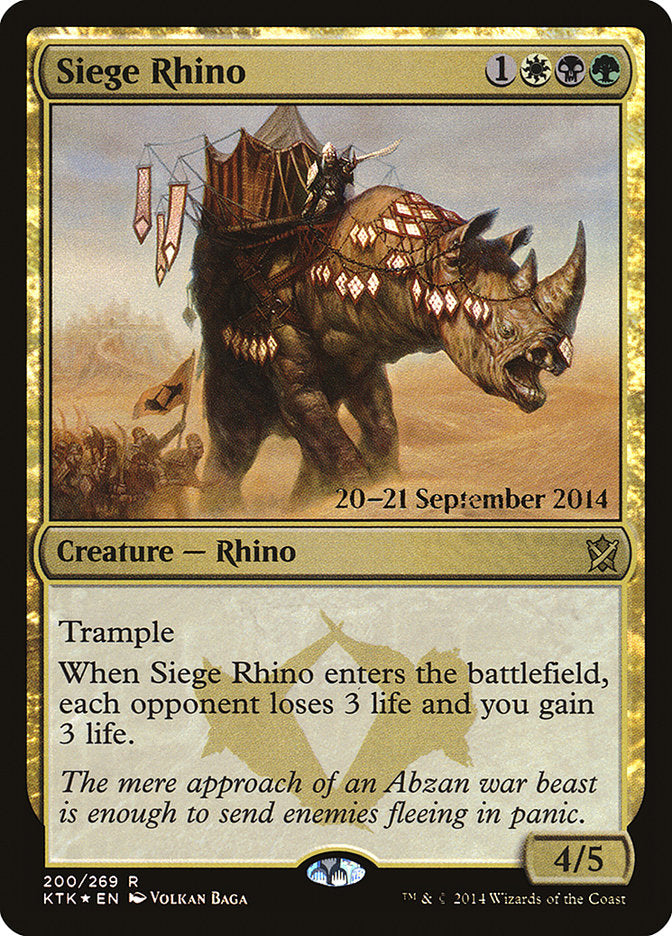Siege Rhino [Khans of Tarkir Promos] | Good Games Adelaide SA