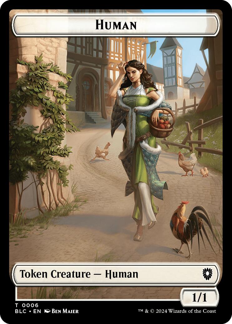 Human // Soldier Double-Sided Token [Bloomburrow Commander Tokens] | Good Games Adelaide SA