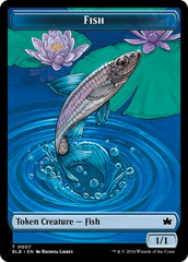 Bird (011) // Fish Double-Sided Token [Bloomburrow Commander Tokens] | Good Games Adelaide SA