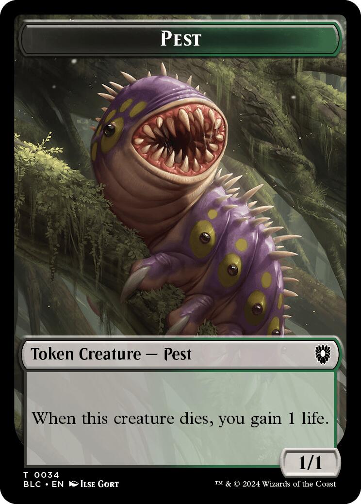Pest // Shapeshifter Double-Sided Token [Bloomburrow Commander Tokens] | Good Games Adelaide SA