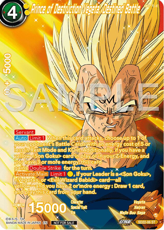Prince of Destruction Vegeta, Destined Battle (Premium Alt-Art Card Set 2024 Vol.2) (SD22-06) [Promotion Cards] | Good Games Adelaide SA