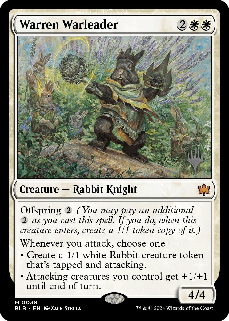 Warren Warleader (Promo Pack) [Bloomburrow Promos] | Good Games Adelaide SA