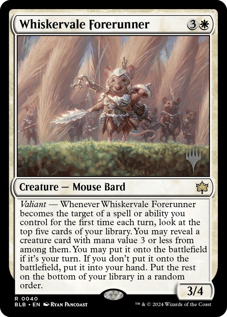 Whiskervale Forerunner (Promo Pack) [Bloomburrow Promos] | Good Games Adelaide SA